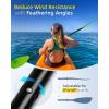 OCEANBROAD Kayak Paddle 86in/218cm, 90.5in/230cm Alloy Shaft 2-Piece Floatable Kayak Oar for Kayaking Canoeing Boating(Green Bubbles)