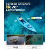 OCEANBROAD Kayak Paddle 86in/218cm, 90.5in/230cm Alloy Shaft 2-Piece Floatable Kayak Oar for Kayaking Canoeing Boating(Ink Diffusion)