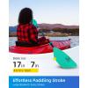 OCEANBROAD Kayak Paddle 86in/218cm, 90.5in/230cm Alloy Shaft 2-Piece Floatable Kayak Oar for Kayaking Canoeing Boating(Mint Green)