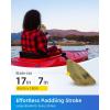 OCEANBROAD Kayak Paddle 86in/218cm, 90.5in/230cm Alloy Shaft 2-Piece Floatable Kayak Oar for Kayaking Canoeing Boating(Olive Oasis)