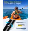 OCEANBROAD Kayak Paddle 86in/218cm, 90.5in/230cm Alloy Shaft 2-Piece Floatable Kayak Oar for Kayaking Canoeing Boating(Orange)