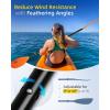 OCEANBROAD Kayak Paddle 86in/218cm, 90.5in/230cm Alloy Shaft 2-Piece Floatable Kayak Oar for Kayaking Canoeing Boating(Orange Bubbles)