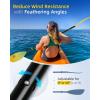 OCEANBROAD Kayak Paddle 86in/218cm, 90.5in/230cm Alloy Shaft 2-Piece Floatable Kayak Oar for Kayaking Canoeing Boating(Yellow Aurora)