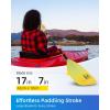 OCEANBROAD Kayak Paddle 86in/218cm, 90.5in/230cm Alloy Shaft 2-Piece Floatable Kayak Oar for Kayaking Canoeing Boating(Yellow Aurora)