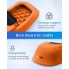 OCEANBROAD Pontoon Fenders Boat Bumpers for Docking 2-Pack, Rail-Mounted Non-Inflatable EVA Foam Fenders with Locking Grooves & Quick-Release Clips, Universal Fit for Pontoon Boats 14-28ft(Orange)