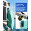 OCEANBROAD Pontoon Fenders Boat Bumpers for Docking 2-Pack, Rail-Mounted Non-Inflatable EVA Foam Fenders with Locking Grooves & Quick-Release Clips, Universal Fit for Pontoon Boats 14-28ft(Blue)