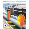 OCEANBROAD Pontoon Fenders Boat Bumpers for Docking 2-Pack, Rail-Mounted Non-Inflatable EVA Foam Fenders with Locking Grooves & Quick-Release Clips, Universal Fit for Pontoon Boats 14-28ft(Orange)