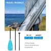 OCEANBROAD SUP Paddle – Adjustable Stand-Up Paddle for Paddleboard Kayak, Adjustable Aluminum Alloy Shaft with Reinforced Nylon Blades(3 pcs-Blue)
