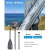 OCEANBROAD SUP Paddle – Adjustable Stand-Up Paddle for Paddleboard Kayak, Adjustable Aluminum Alloy Shaft with Reinforced Nylon Blades(3 pcs-Gray)