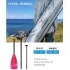 OCEANBROAD SUP Paddle – Adjustable Stand-Up Paddle for Paddleboard Kayak, Adjustable Aluminum Alloy Shaft with Reinforced Nylon Blades(3 pcs-Pink Aurora)