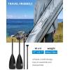 OCEANBROAD SUP Paddle – Adjustable Stand-Up Paddle for Paddleboard Kayak, Adjustable Aluminum Alloy Shaft with Reinforced Nylon Blades(4 pcs-Black)