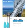 OCEANBROAD SUP Paddle – Adjustable Stand-Up Paddle for Paddleboard Kayak, Adjustable Aluminum Alloy Shaft with Reinforced Nylon Blades(4 pcs-Blue)
