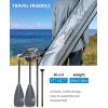 OCEANBROAD SUP Paddle – Adjustable Stand-Up Paddle for Paddleboard Kayak, Adjustable Aluminum Alloy Shaft with Reinforced Nylon Blades(4 pcs-Gray)