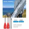 OCEANBROAD SUP Paddle – Adjustable Stand-Up Paddle for Paddleboard Kayak, Adjustable Aluminum Alloy Shaft with Reinforced Nylon Blades(4 pcs-Red)