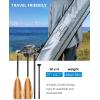 OCEANBROAD SUP Paddle – Adjustable Stand-Up Paddle for Paddleboard Kayak, Adjustable Aluminum Alloy Shaft with Reinforced Nylon Blades(4 pcs-Wood Print)