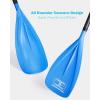 OCEANBROAD SUP Paddle Board Paddle 3 Pieces Adjustable Carbon Shaft Stand up Paddle with Bag(Blue)