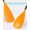 OCEANBROAD SUP Paddle Board Paddle 3 Pieces Adjustable Carbon Shaft Stand up Paddle with Bag(Orange)