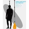OCEANBROAD SUP Paddle Board Paddle 3 Pieces Adjustable Carbon Shaft Stand up Paddle with Bag(Orange)