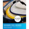 OCEANBROAD Surfboard Longboard Travel Bag Double for 2 Boards 6’0, 6’6, 7’0, 7’6, 8’0, 8’6, 9’0, 9’6, 10’0(7’0 x 24” x 6”)