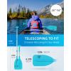 OCEANBROAD Telescoping Emergency Paddle 21”-42”（Assembling Required）/26”-54” Aluminium Shaft for Kayaking Boating Canoeing River Tubing(Blue)