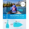 OCEANBROAD Telescoping Emergency Paddle 21”-42”（Assembling Required）/26”-54” Aluminium Shaft for Kayaking Boating Canoeing River Tubing(Blue)