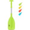 OCEANBROAD Telescoping Emergency Paddle 21”-42”（Assembling Required）/26”-54” Aluminium Shaft for Kayaking Boating Canoeing River Tubing(Green)