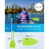 OCEANBROAD Telescoping Emergency Paddle 21”-42”（Assembling Required）/26”-54” Aluminium Shaft for Kayaking Boating Canoeing River Tubing(Green)