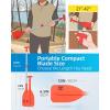 OCEANBROAD Telescoping Emergency Paddle 21”-42”（Assembling Required）/26”-54” Aluminium Shaft for Kayaking Boating Canoeing River Tubing(Orange)