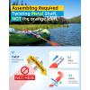 OCEANBROAD Telescoping Emergency Paddle 21”-42”（Assembling Required）/26”-54” Aluminium Shaft for Kayaking Boating Canoeing River Tubing(Orange)