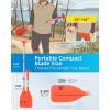 OCEANBROAD Telescoping Emergency Paddle 21”-42”（Assembling Required）/26”-54” Aluminium Shaft for Kayaking Boating Canoeing River Tubing(Orange)