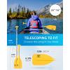 OCEANBROAD Telescoping Emergency Paddle 21”-42”（Assembling Required）/26”-54” Aluminium Shaft for Kayaking Boating Canoeing River Tubing(Yellow)