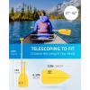 OCEANBROAD Telescoping Emergency Paddle 21”-42”（Assembling Required）/26”-54” Aluminium Shaft for Kayaking Boating Canoeing River Tubing(Yellow)