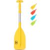 OCEANBROAD Telescoping Emergency Paddle 21”-42”（Assembling Required）/26”-54” Aluminium Shaft for Kayaking Boating Canoeing River Tubing(Yellow)