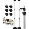 OCEANBROAD Boat Cover Support Poles Adjustable Telescoping Aluminum – Universal Fit for Pontoon, V Hull, Jon Boats – Waterproof Windproof Cover Support System with Straps, 1 Pack(2-Pack)