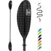 OCEANBROAD Carbon Fiber Kayak Paddle 90.5in/230cm, 86in/218cm for Adults Kayaking Boating Canoeing Oar with Paddle Leash(12K Carbon Print)