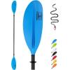 OCEANBROAD Carbon Fiber Kayak Paddle 90.5in/230cm, 86in/218cm for Adults Kayaking Boating Canoeing Oar with Paddle Leash(Blue)
