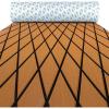 OCEANBROAD Diamond Pattern Boat Flooring Self-Adhesive EVA Foam Marine Decking Non-Slip Sheet for Boats(Brown with Black Lines)