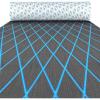 OCEANBROAD Diamond Pattern Boat Flooring Self-Adhesive EVA Foam Marine Decking Non-Slip Sheet for Boats(Dark Gray with Blue Lines)