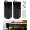 OCEANBROAD Dock Corner Bumpers, Heavy-Duty Marine Guard for Dock Corner & Edge Protection, UV-Resistant PVC with Stainless Steel Hardware, Vertical Installation for Straight Corners(Black)