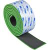 OCEANBROAD EVA Foam Boat Flooring 96”x2.4” with 3M Adhesive Backing Marine Self-Adhesive Decking Faux Teak Sheet for Boats Swim Platform Helm Pad RV Floor(Dark Gray with Green Seam Lines(Borders))