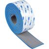 OCEANBROAD EVA Foam Boat Flooring 96”x2.4” with 3M Adhesive Backing Marine Self-Adhesive Decking Faux Teak Sheet for Boats Swim Platform Helm Pad RV Floor(Gray with Blue Seam Lines(Borders))