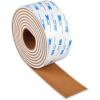 OCEANBROAD EVA Foam Boat Flooring 96”x2.4” with 3M Adhesive Backing Marine Self-Adhesive Decking Faux Teak Sheet for Boats Swim Platform Helm Pad RV Floor(Brown with White Seam Lines(Borders))