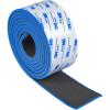 OCEANBROAD EVA Foam Boat Flooring 96”x2.4” with 3M Adhesive Backing Marine Self-Adhesive Decking Faux Teak Sheet for Boats Swim Platform Helm Pad RV Floor(Dark Gray with Blue Seam Lines(Borders))