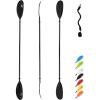 OCEANBROAD Kayak Paddle 86in/218cm, 90.5in/230cm, 95in/241cm Alloy Shaft Kayaking Boating Canoeing Oar with Paddle Leash(Black)