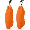 OCEANBROAD Pontoon Fenders Boat Bumpers for Docking 2-Pack, Rail-Mounted Non-Inflatable EVA Foam Fenders with Locking Grooves & Quick-Release Clips, Universal Fit for Pontoon Boats 14-28ft(Orange)
