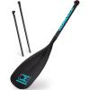 OCEANBROAD SUP Paddle Board Paddle 3 Pieces Adjustable Carbon Shaft Stand up Paddle with Bag(Black)