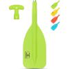 OCEANBROAD Telescoping Emergency Paddle 21”-42”（Assembling Required）/26”-54” Aluminium Shaft for Kayaking Boating Canoeing River Tubing(Green)