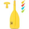 OCEANBROAD Telescoping Emergency Paddle 21”-42”（Assembling Required）/26”-54” Aluminium Shaft for Kayaking Boating Canoeing River Tubing(Yellow)
