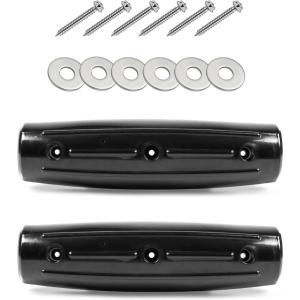 OCEANBROAD Dock Fender Bumpers, 17-Inch Horizontal Dock Bumpers for Edge, UV-Resistant Inflatable PVC Side Guard with Hardware, Durable for Boat and Dock Protection, Easy Installation(Black)