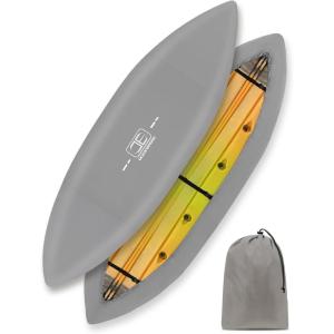 OCEANBROAD Kayak Cover Extra Wide, Water-Resistant UV-Resistant Kayak Canoe Fishing Boat Dust Covers for Outdoor Storage, Suitable for 13.8-15ft Length, Up to 55in Width, 420D Black(420D Gray)